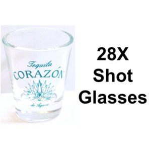 SET OF 28 Corazon Tequila Shot Glasses! Brand New!
